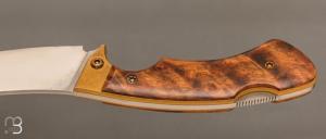   Couteau " 3 doigts " lock-back par Albin Deloison - Gidgee et lame en 90Mcv8