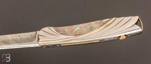Couteau de poche Art Déco par Ken Steigerwalt - Damas