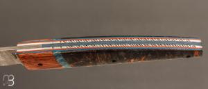  Couteau " Artémis Grand Mamba " par Pascale Sabaté - Lame damas d'Anthony Brochier