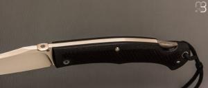  Couteau " BAD ASS " custom lock-back par Raphaël Durand - G10 gravé et RWL34