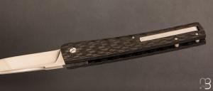 Couteau  "  Basic Flipper" fibre de carbone "pocket clip" de Jean Pierre Martin