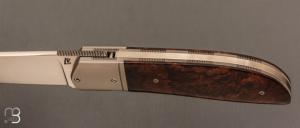   Couteau  "  Bohème " custom par Rémi Lavialle - RWL34 et bois de fer