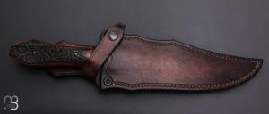    Couteau " Bowie " de Samuel Lurquin - Acier U10A et bois de cerf Sambar