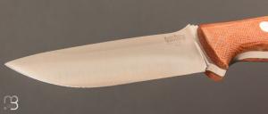  Couteau " Bravo I "droit par Bark River - Micarta Canvas et lame en A2