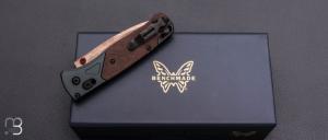 Couteau "Bugout® Taiga Green " par BENCHMADE - 535FE_2602 - Aluminium et Micarta