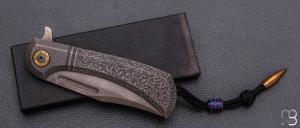   Couteau " Bullet  " pliant de Gudy van Poppel - Titane et Böhler N690