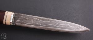    Couteau " Chasse Kriss " de Jean Paul Sire - Cocobolo et Damas