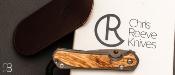 Couteau "  Sebenza 31 Large Box Elder inlay  " L31-1108 de Chris Reeve 