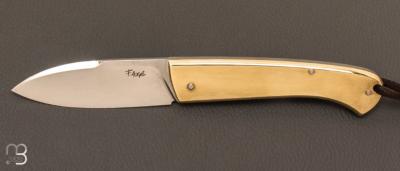 Couteau " Coriass " custom laiton et 90mcv8 par Frdric Aug