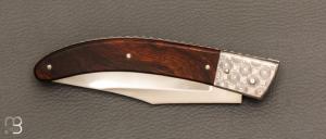    Couteau " Cran plat " custom par Claude Giraud - Bois de fer d'Arizona