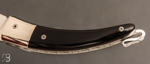     Couteau "Crossette" par Jean-Michel Remaud - 12c27 et corne noire