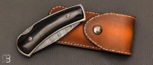  Couteau " Damascus Engraved Lockback " par Tommy Lee