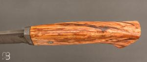  Couteau  " Droit " par Jean Paul SIRE - Hêtre échauffé et lame damas