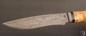   Couteau " Droit  " de Jean Paul Sire - Loupe de buis et Damas