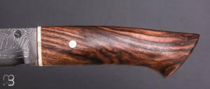     Couteau Droit par Jean Paul Sire - Noyer et Damas multi-barreaux