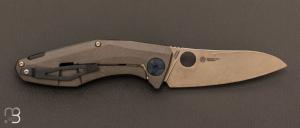 Couteau  " Drunken " fibre de carbone/Titane et lame CPM-S90V par Spyderco - C235CFTIP