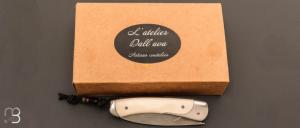  Couteau " Eliptix " custom liner lock elforyn et damas Suminagashi de Florent Dall'ava - L'atelier Dall'ava