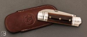   Couteau " Empire " de collection par Benjamin Mittay - Corne blonde