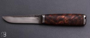   Couteau " F " droit de Frédéric Maschio - Racine de châtaignier