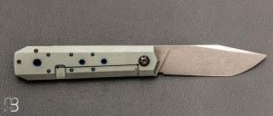   Couteau " Frame-lock " custom par Romain Lopez - Titane et RWL34