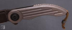   Couteau "Framelock flipper" pliant de Gudy van Poppel - Titane et Böhler N690
