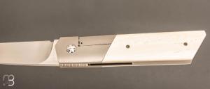    Couteau " Gentleman " custom de Stéphane Sagric - Ivoire de Mammouth et RWL-34