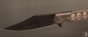    Couteau " Gitano Custom "pliant de Gudy van Poppel - Titane et Böhler N690