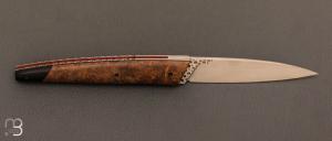  Couteau  "  Grand Mamba "  par Pascale Sabaté - Loupe de Sindora et 14c28N