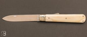  Couteau  "  Gros cul " par Adrien Vautrin - Ivoire de phacochère et 14c28N