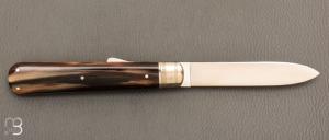 Couteau " Gros cul " par Adrien Vautrin - Corne blonde et 14c28N