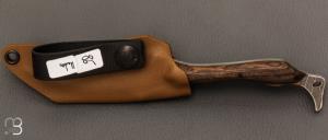 Couteau " Hades " par Opus Knives - N690 projections acides et bocotte