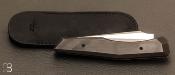 Couteau "Horus" custom par Eric Depeyre - Fibre de carbone et VG10 Damas Suminagashi