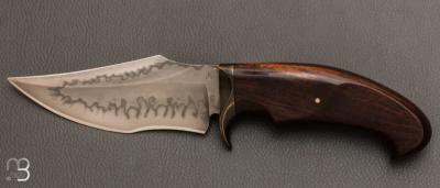 Couteau " Hunter " fixe par Jan Hafinec - Bois de fer et C105