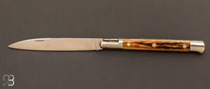   Couteau  "  Issoire "  bois de cerf et RWL-34 de Robert Beillonnet