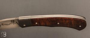   Couteau  " Jack " pliant par Tanguy Coillot - Tamarin ondé et lame en C130