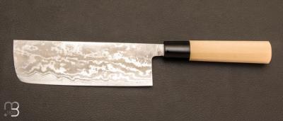 Couteau Japonais Kanetsune White paper steel damas  - Nakiri 165mm