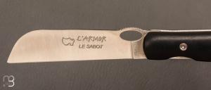 Couteau  "  L'Armor " par Le Sabot - Ebène et lame en 12C27