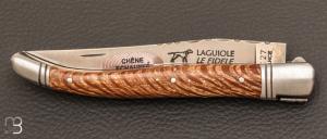 Couteau de poche Laguiole 12cm Chêne échauffé par Le Fidèle
