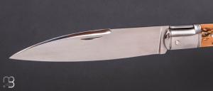     Couteau " Laguiole droit " par Erwan Aubriet - Ivoire de mammouth et RWL34
