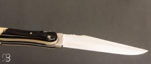    Couteau " Laguiole Franc-Maçon 12 cm " par Philippe Voissière - Mammouth / corne de buffle