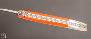    Couteau Laguiole par Vent d'Aubrac - Jérôme Lamic - G10 orange