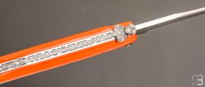    Couteau Laguiole par Vent d'Aubrac - Jérôme Lamic - G10 orange
