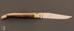 Couteau Laguiole pistachier 11 cm - Mitres laiton