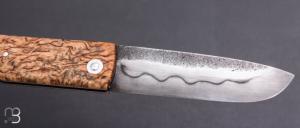  Couteau de poche Le Bugiste Bouleau Cran Forcé avec Tire-bouchon de Frédéric Maschio