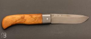   Couteau de poche Le Bugiste par Frédéric Maschio - Olivier et lame en acier inoxydable