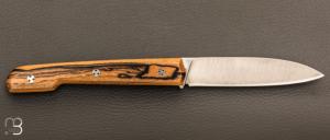  Couteau " Le Capi " par la Coutellerie Savignac -  Ebène royal et lame en 14c28