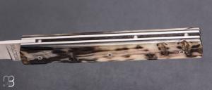   Couteau " Le Français "  par Atelier Perceval - Corne de bélier et 19C27