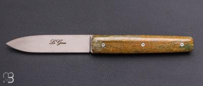 Couteau " Le Gone " mid-tech design d'Eric Depeyre - Os de chameau teinté et 12C27 
