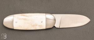 Couteau " Le Manu " par La Bonne Trempe - Bois de cerf et 14c28