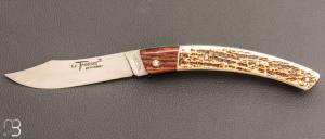    Couteau Le Thiers 11CM par Cognet -  Os cerfé / cocobolo et 14c28N